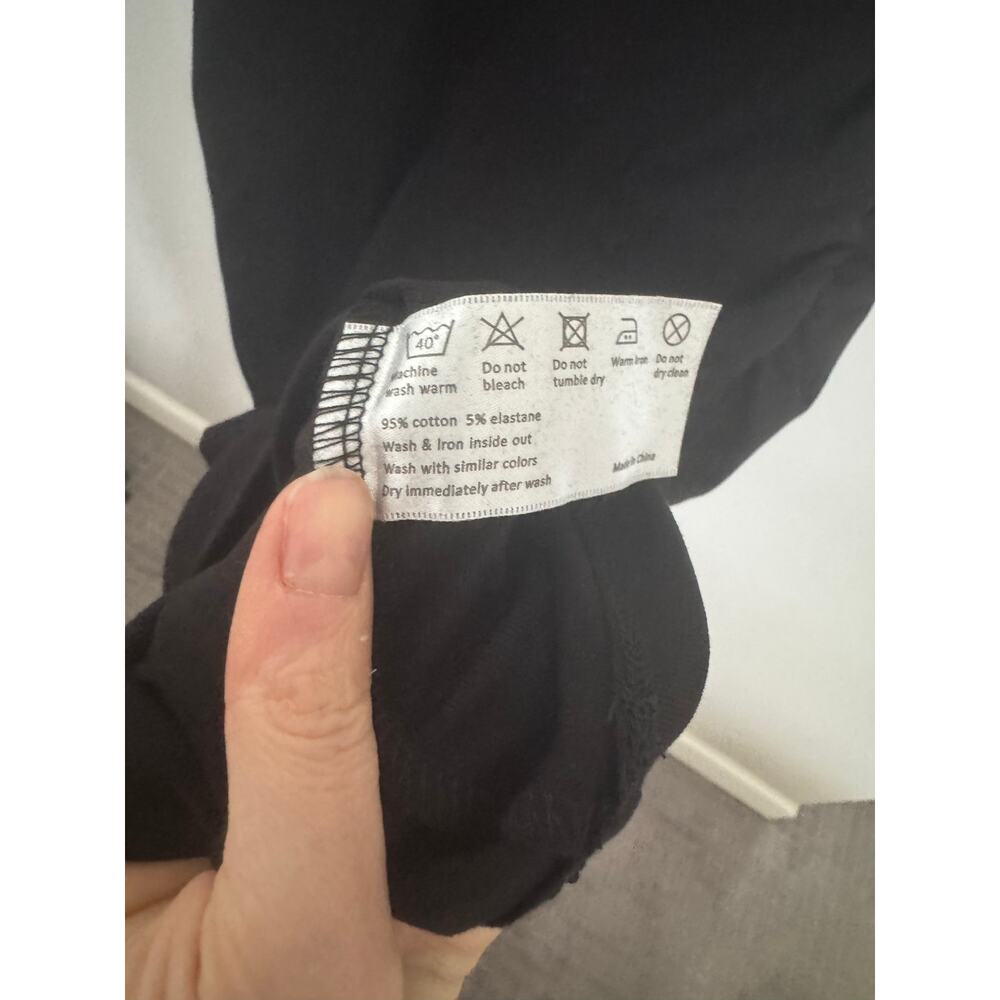 NWOT Angel Maternity Classic Sleeveless Cotton Black Nursing Dress SZ S - Picture 7 of 8